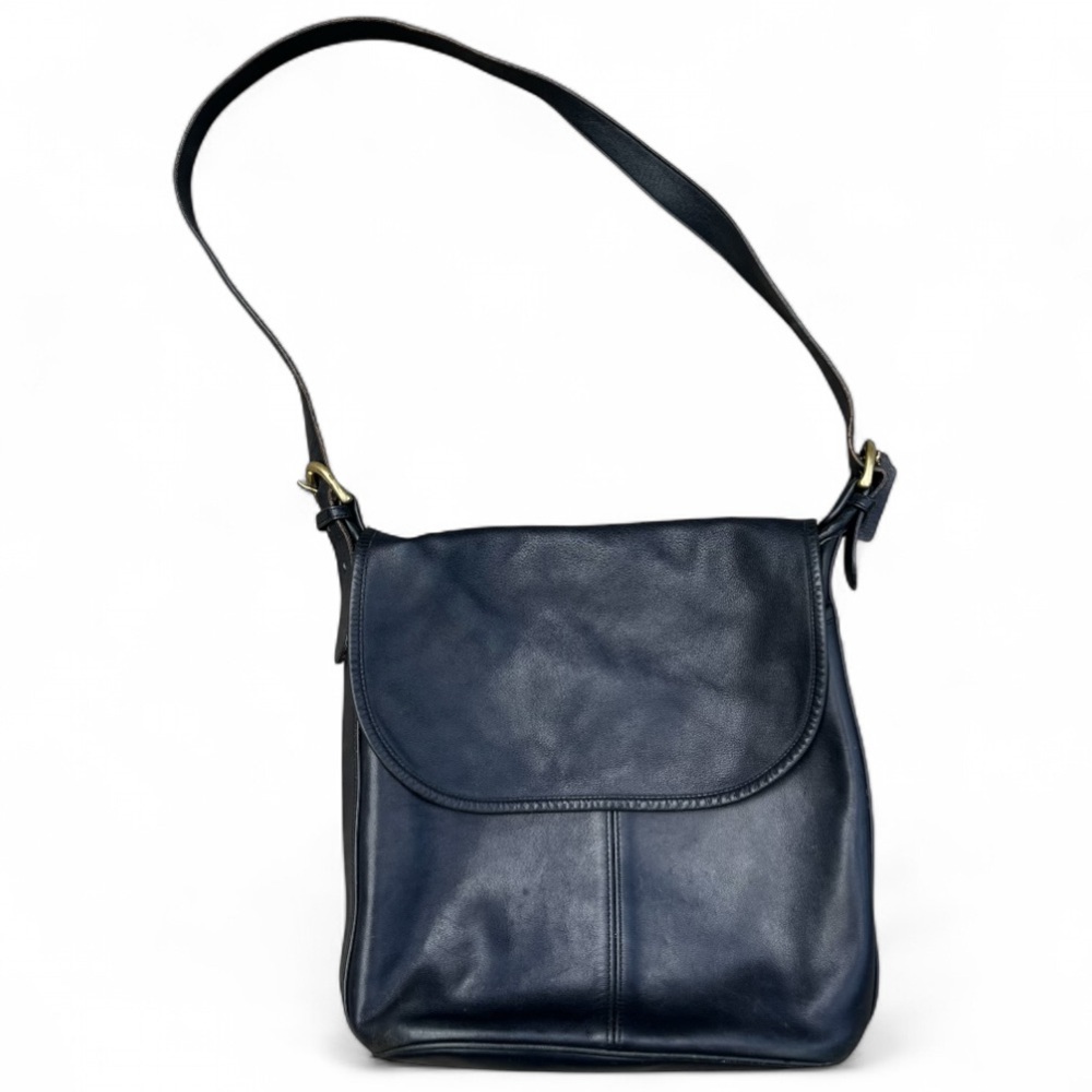 Vintage Coach Whitney Hand Bag 4115 Blue Leather Shoulder Bag Soho Crossbody US